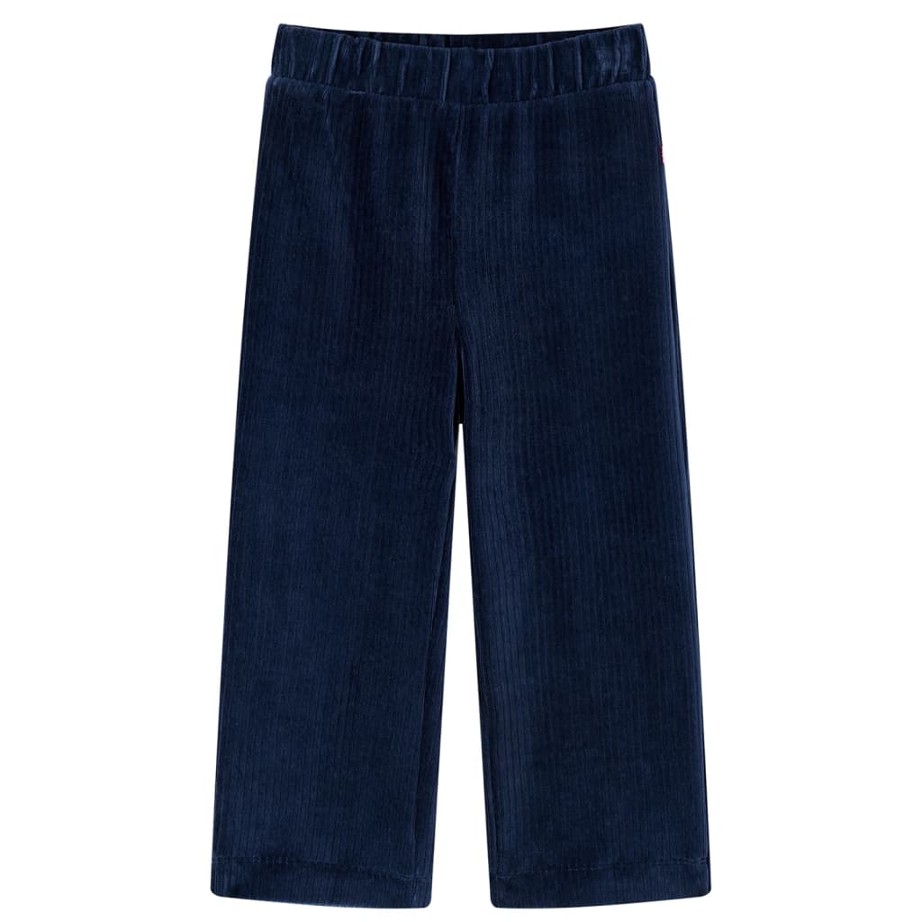 VidaXL Kinderbroek 116 ribfluweel marineblauw