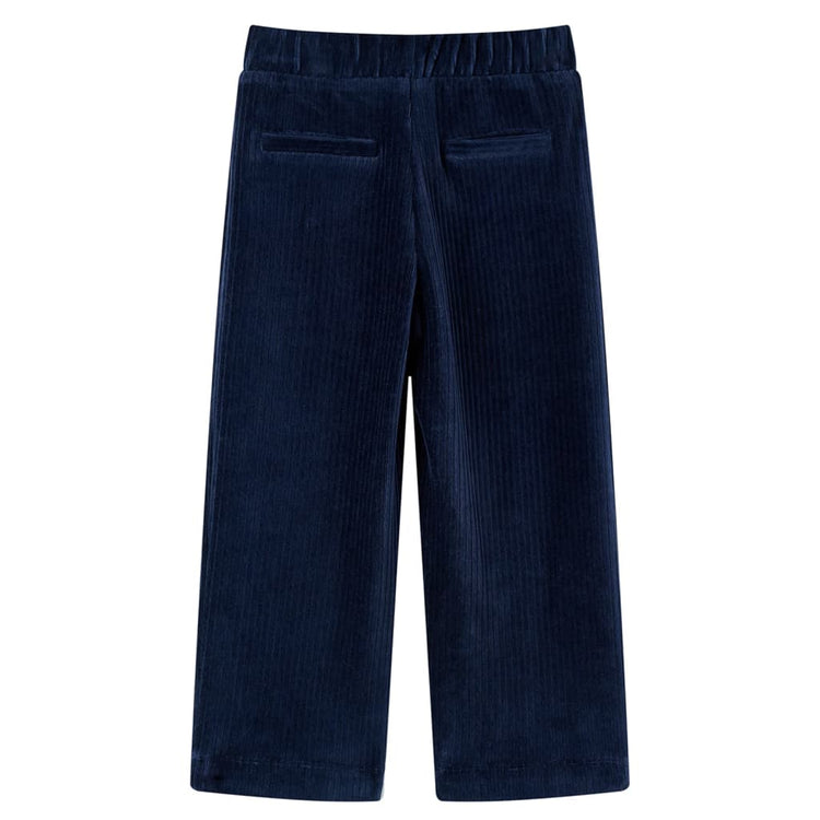 VidaXL Kinderbroek 116 ribfluweel marineblauw