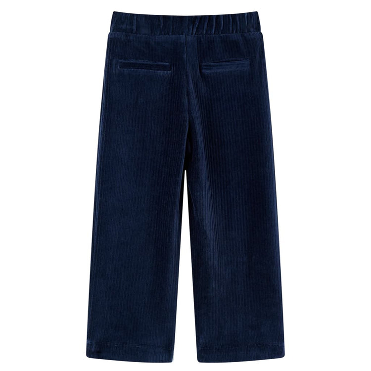 VidaXL Kinderbroek 140 ribfluweel marineblauw