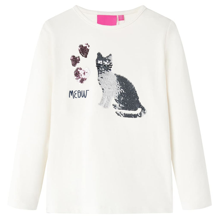 Vidaxl kindershirt met lange mouwen 104 ecru