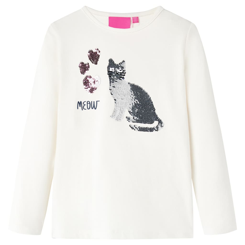 VidaXL Kindershirt met lange mouwen 116 ecru