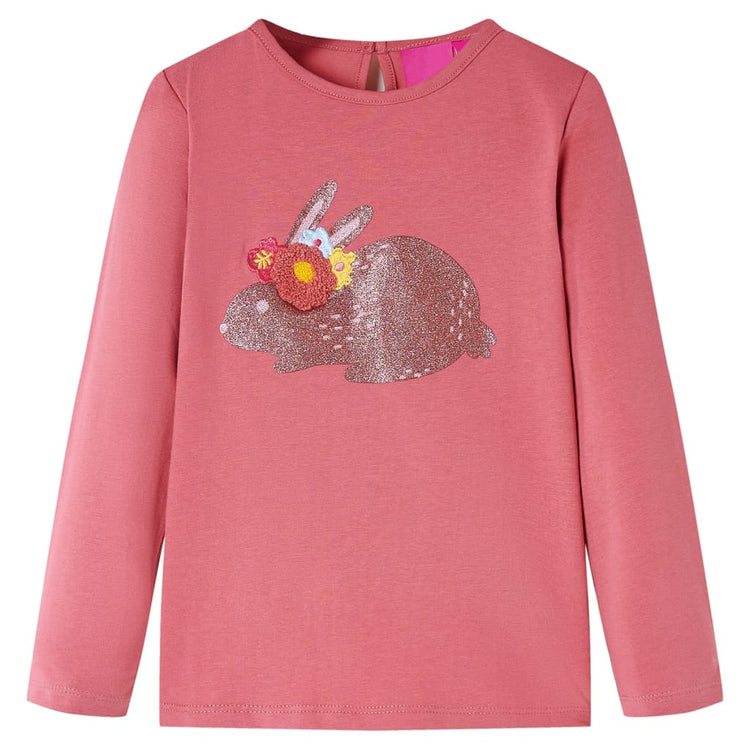 Vidaxl kindershirt met lange mouwen 116 oudroze