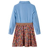 Vidaxl kinderjurk met lange mouwen 116 marineblauw en denimblauw
