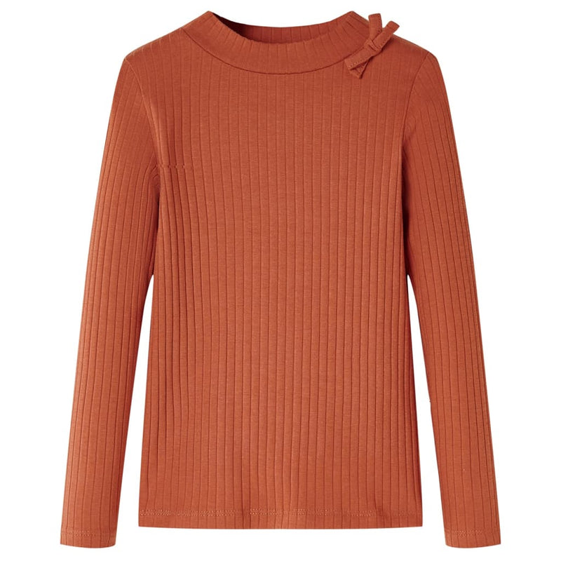 Vidaxl kindershirt met lange mouwen 104 cognackleurig