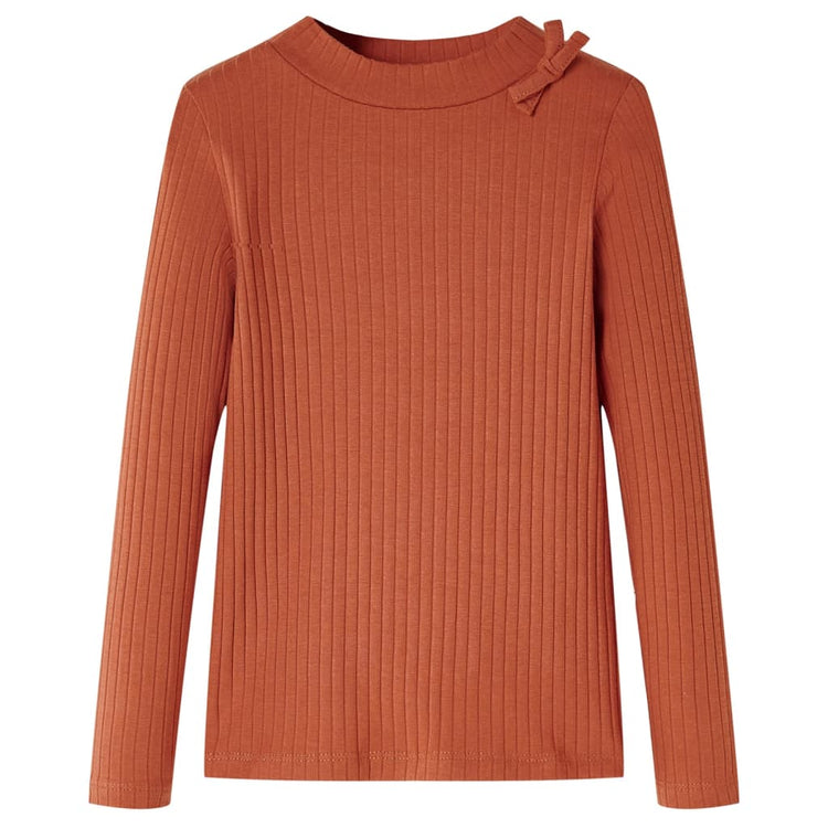 Vidaxl kindershirt met lange mouwen 104 cognackleurig