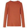 Vidaxl kindershirt met lange mouwen 116 cognackleurig