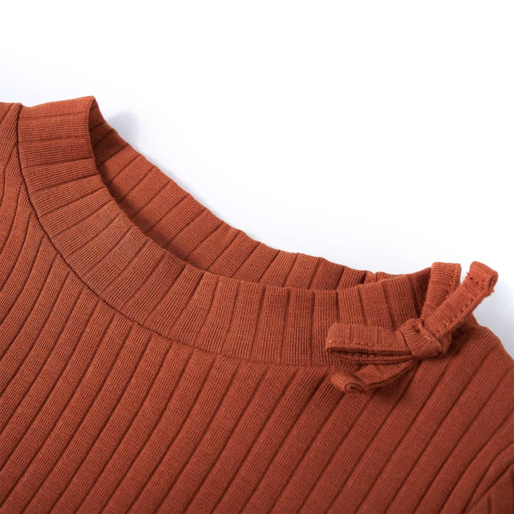 Vidaxl kindershirt met lange mouwen 116 cognackleurig