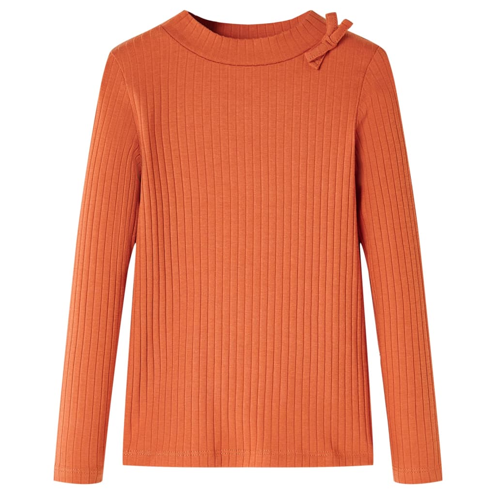Vidaxl kindershirt met lange mouwen 92 oranjebruin
