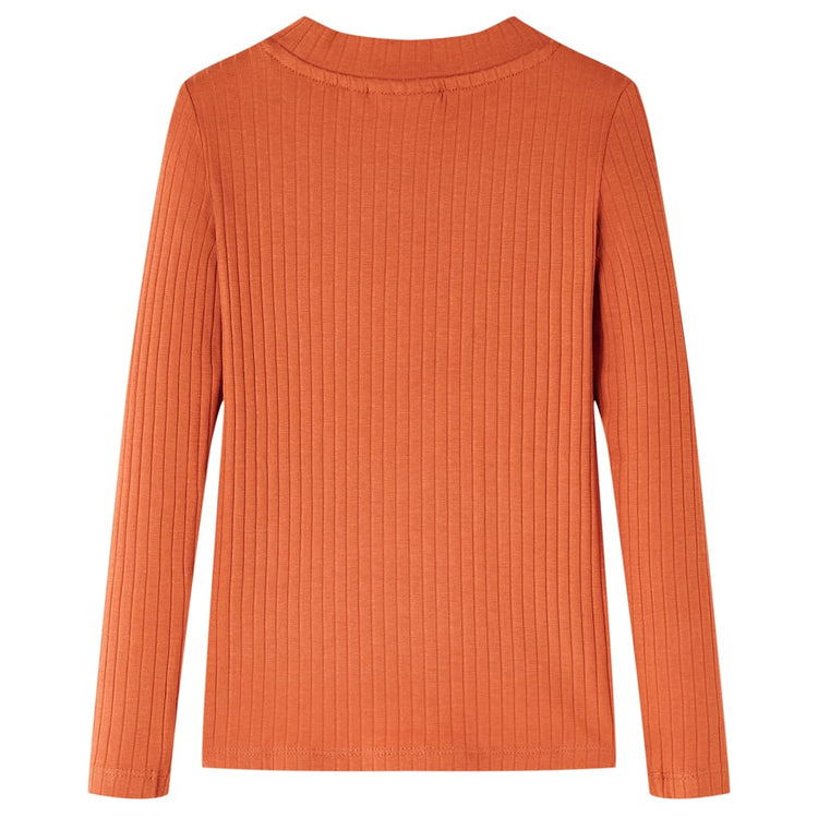 Vidaxl kindershirt met lange mouwen 92 oranjebruin