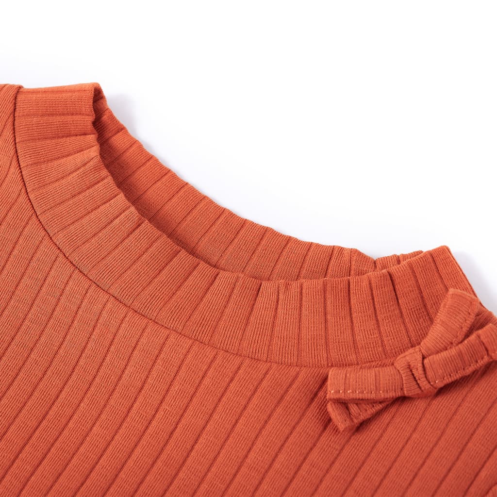 Vidaxl kindershirt met lange mouwen 92 oranjebruin
