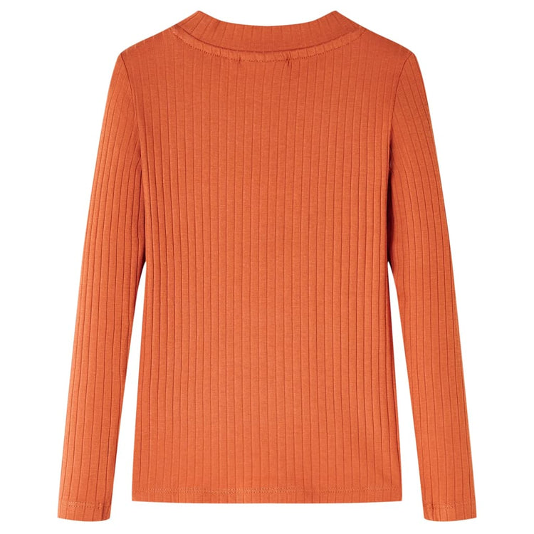 Vidaxl kindershirt met lange mouwen 104 oranjebruin
