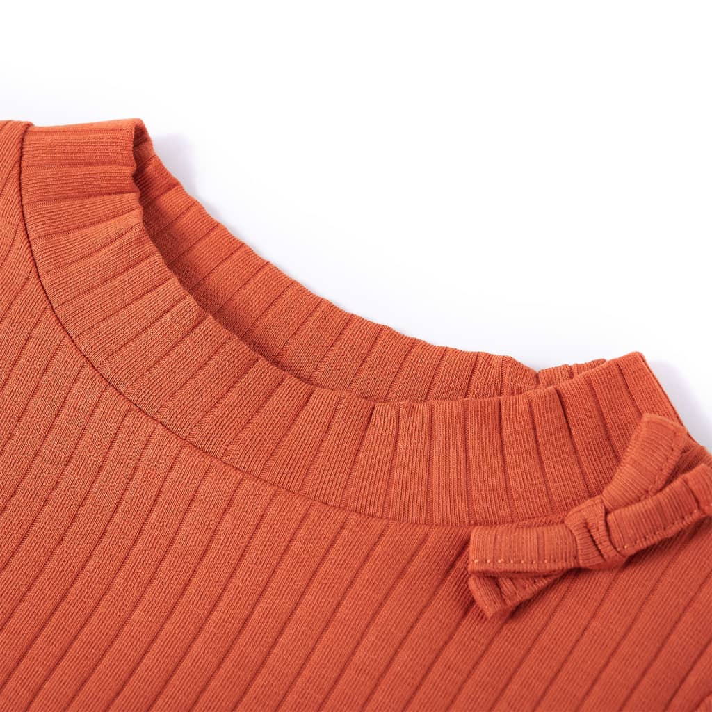 Vidaxl kindershirt met lange mouwen 104 oranjebruin