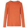 Vidaxl kindershirt met lange mouwen 116 oranjebruin