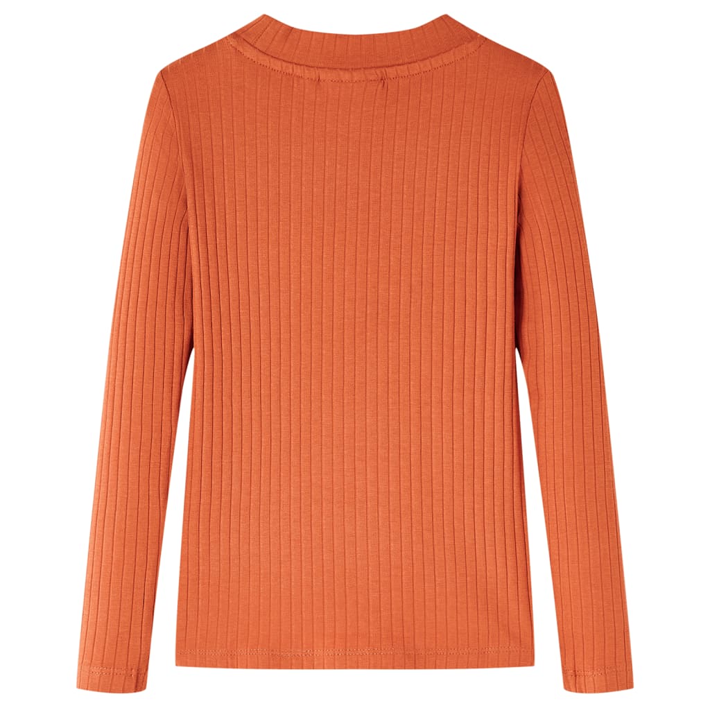 Vidaxl kindershirt met lange mouwen 116 oranjebruin