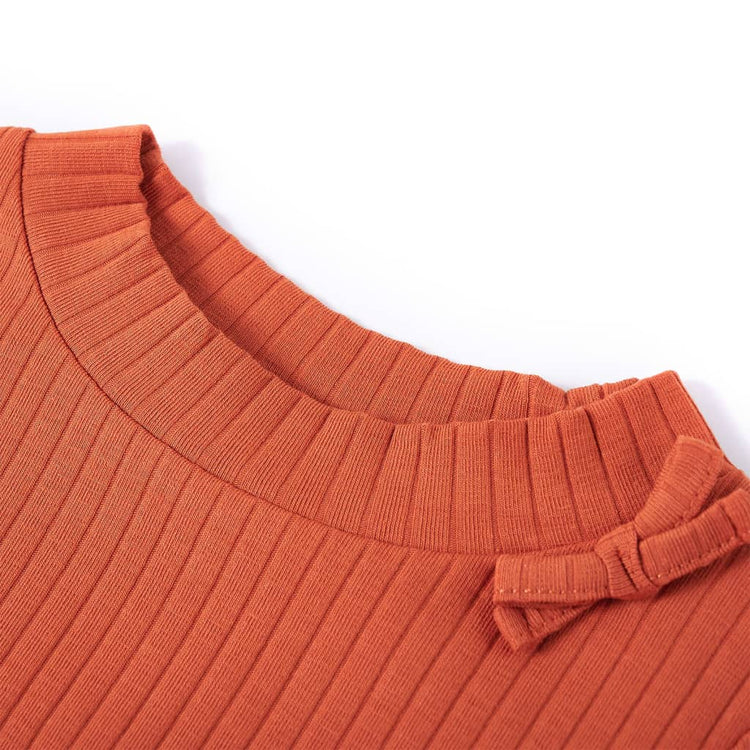 Vidaxl kindershirt met lange mouwen 116 oranjebruin