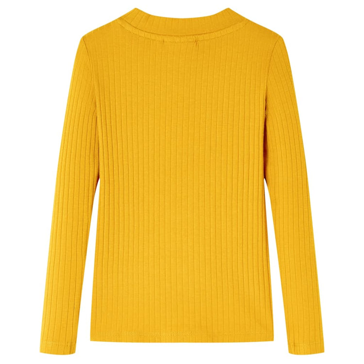 Vidaxl kindershirt met lange mouwen 92 okerkleurig