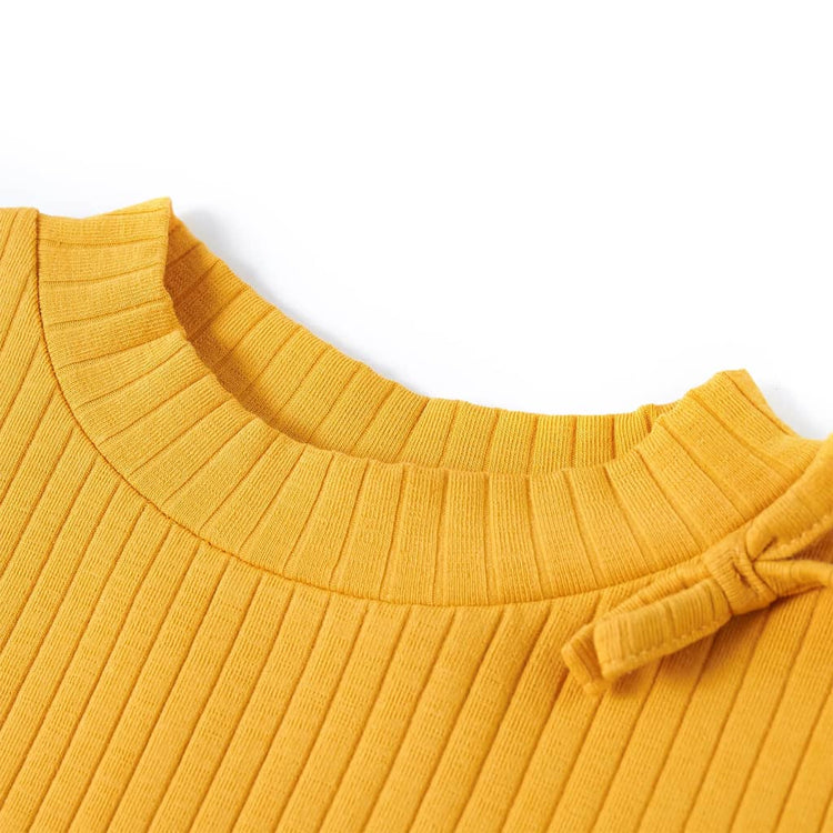 Vidaxl kindershirt met lange mouwen 92 okerkleurig