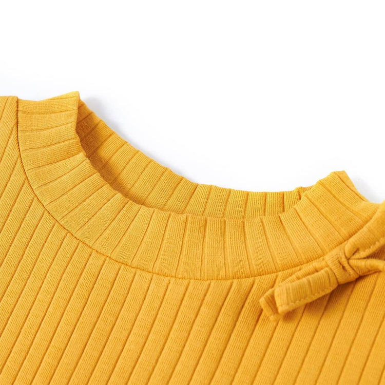 Vidaxl kindershirt met lange mouwen 104 okerkleurig