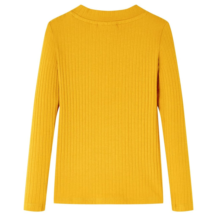 Vidaxl kindershirt met lange mouwen 116 okerkleurig