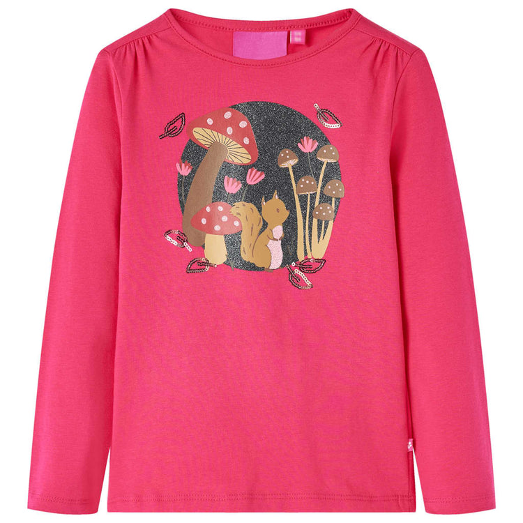 Vidaxl kindershirt met lange mouwen 104 felroze
