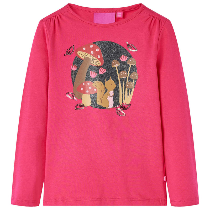 Vidaxl kindershirt met lange mouwen 116 felroze