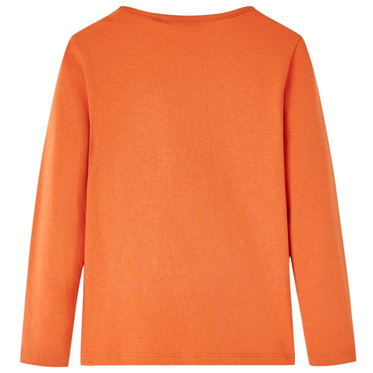 Vidaxl kindershirt met lange mouwen 128 oranjebruin