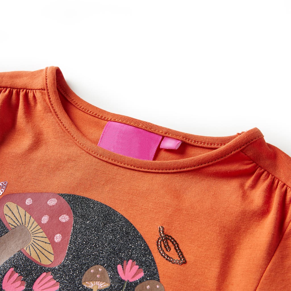 Vidaxl kindershirt met lange mouwen 128 oranjebruin