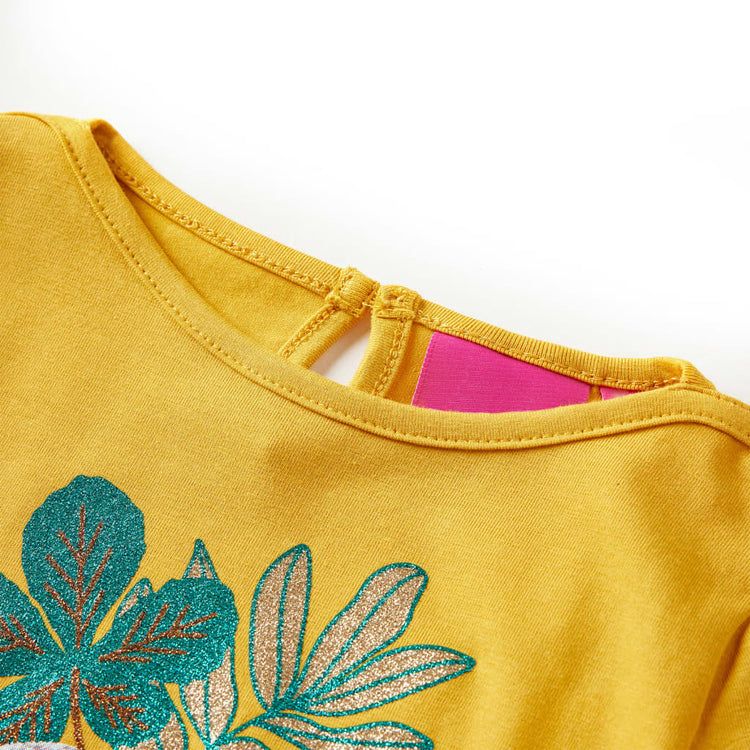 VidaXL Kindershirt met lange mouwen 104 okerkleurig