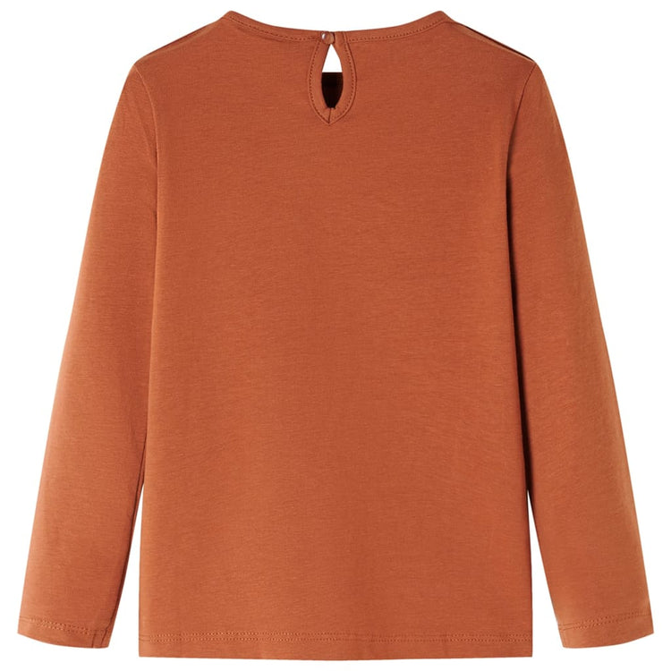 VidaXL Kindershirt met lange mouwen 104 cognackleurig
