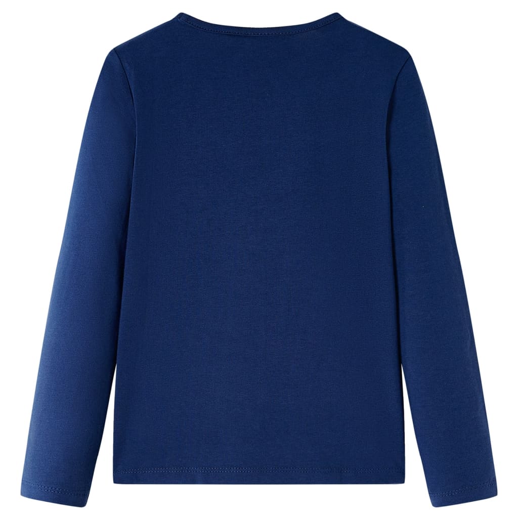 Vidaxl kindershirt met lange mouwen 92 marineblauw