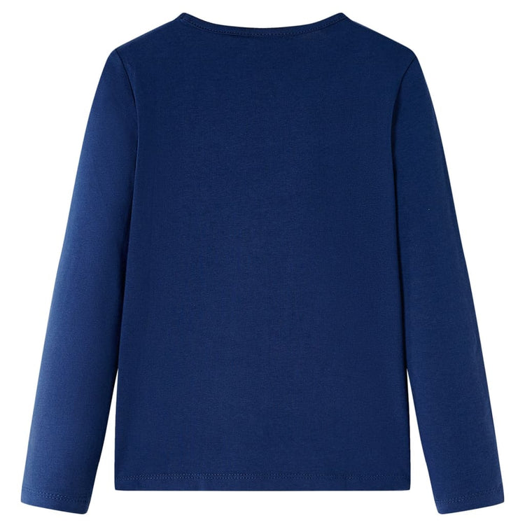 Vidaxl kindershirt met lange mouwen 92 marineblauw