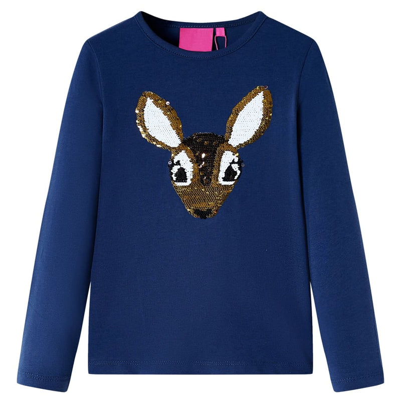 Vidaxl kindershirt met lange mouwen 104 marineblauw