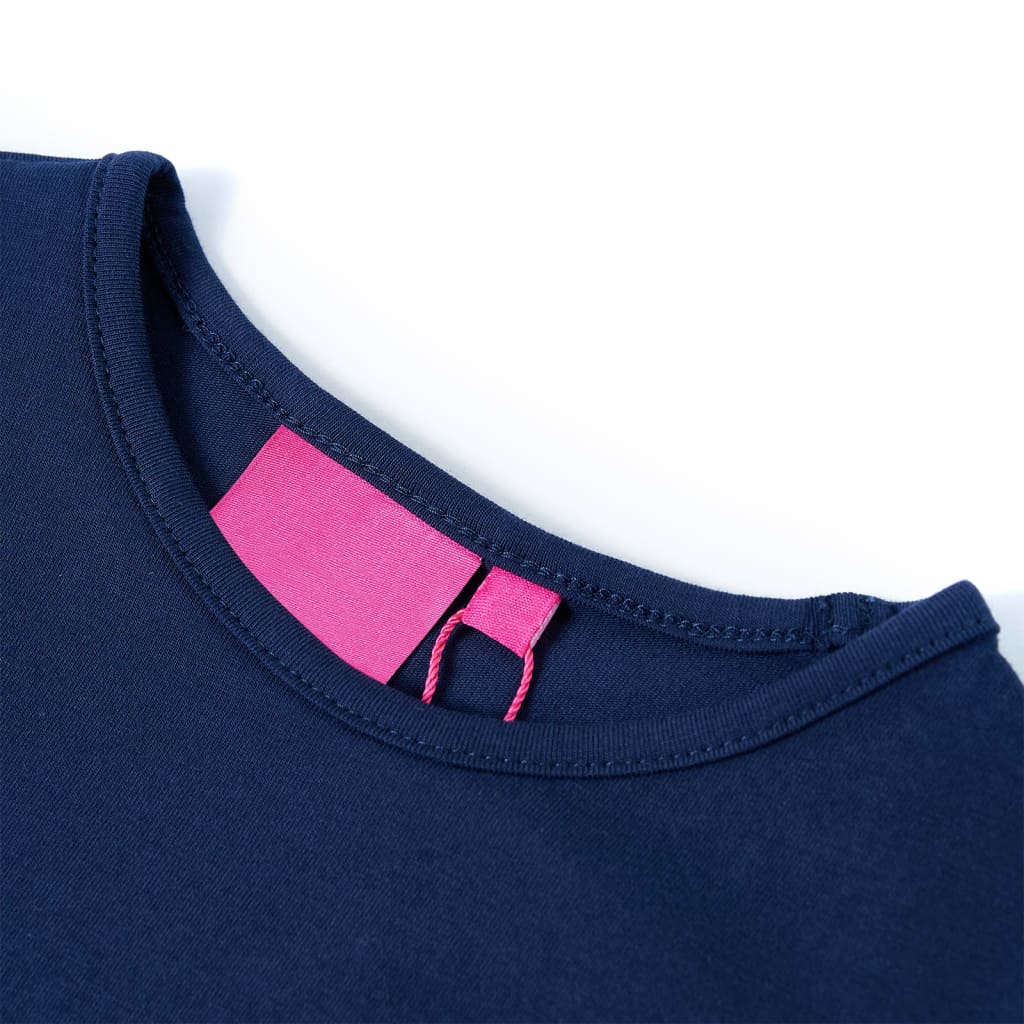 Vidaxl kindershirt met lange mouwen 104 marineblauw