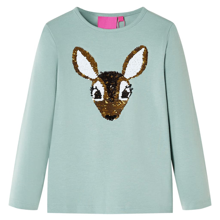 Vidaxl kindershirt met lange mouwen 92 middelmintkleurig