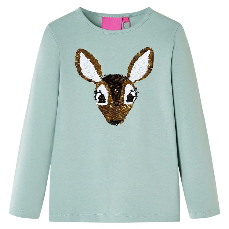 Vidaxl kindershirt met lange mouwen 104 middelmintkleurig