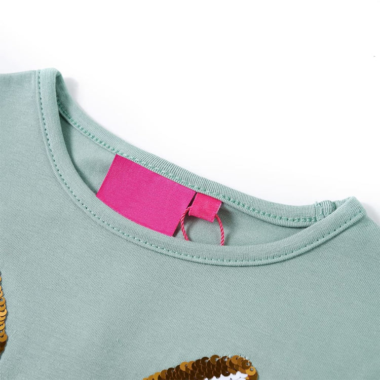 Vidaxl kindershirt met lange mouwen 104 middelmintkleurig