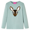 Vidaxl kindershirt met lange mouwen 116 middelmintkleurig