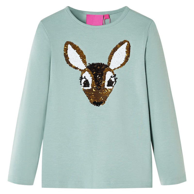 Vidaxl kindershirt met lange mouwen 116 middelmintkleurig