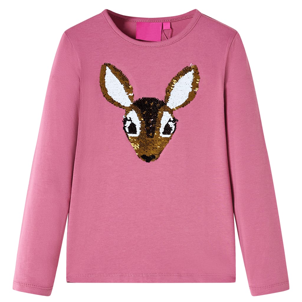 Vidaxl kindershirt met lange mouwen 116 frambozenkleurig