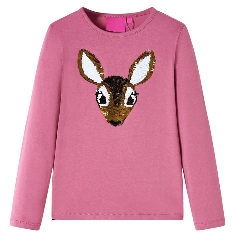 Vidaxl kindershirt met lange mouwen 116 frambozenkleurig