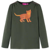 Vidaxl kindershirt met lange mouwen 104 kakikleurig