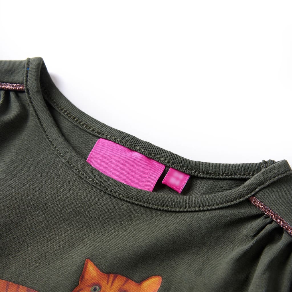 Vidaxl kindershirt met lange mouwen 116 kakikleurig