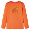 VidaXL Kindershirt met lange mouwen 116 oranjebruin
