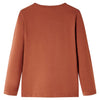 Vidaxl kindershirt met lange mouwen 128 cognackleurig