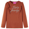 Vidaxl kindershirt met lange mouwen 140 cognackleurig