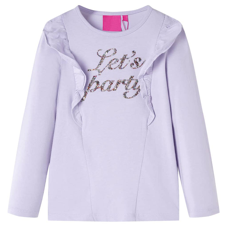 Vidaxl kindershirt met lange mouwen 104 lichtlila