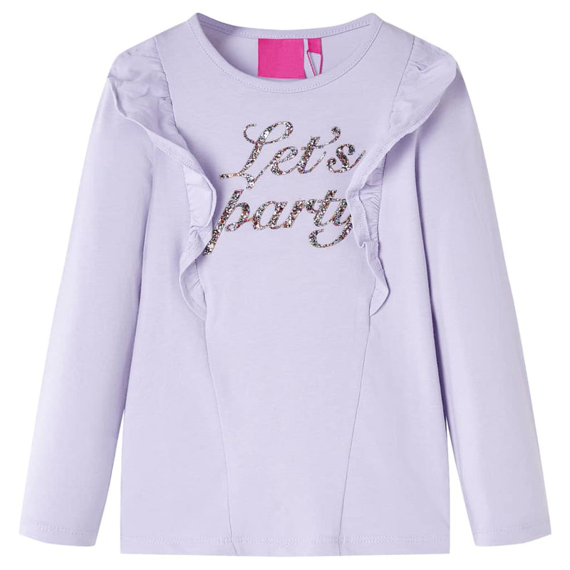 Vidaxl kindershirt met lange mouwen 104 lichtlila
