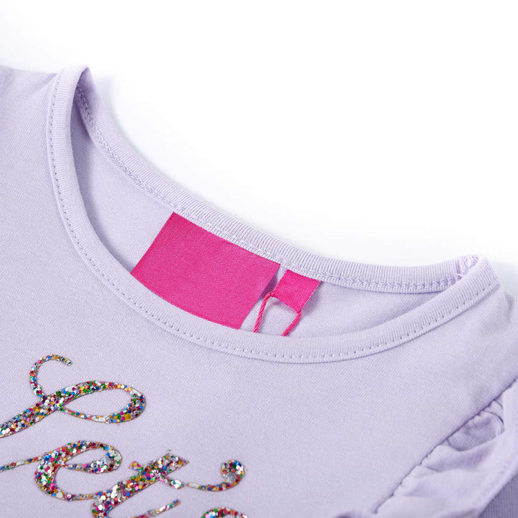 VidaXL Kindershirt met lange mouwen 116 lichtlila
