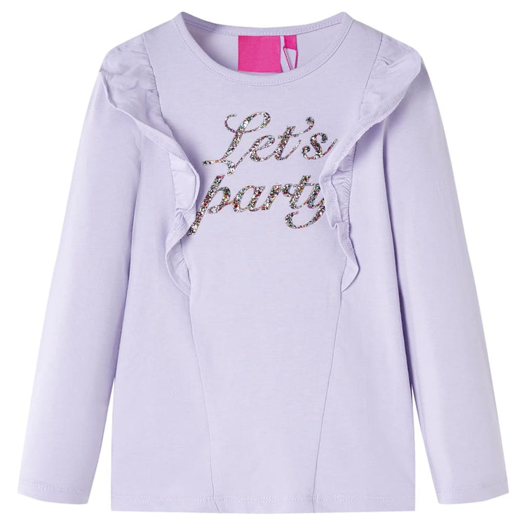 Vidaxl kindershirt met lange mouwen 128 lichtlila