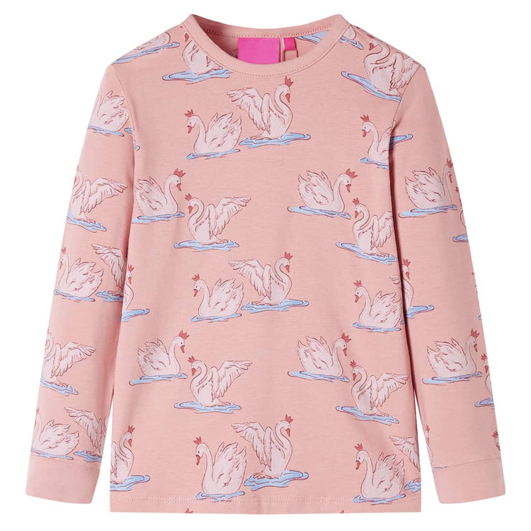 VidaXL Kinderpyjama met lange mouwen 140 lichtroze